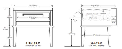 Peerless CW51BE Single Roast Deck Electric Bake Oven - TheChefStore.Com