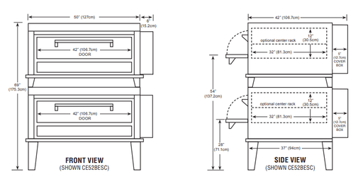 Peerless CW52BESC Double Roast Deck Electric Bake Oven