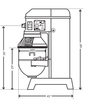 Precision M - 140W 140 Quart Planetary Mixer, 4 Speed, Heavy Duty 6 HP Motor, 3 Phase - TheChefStore.Com