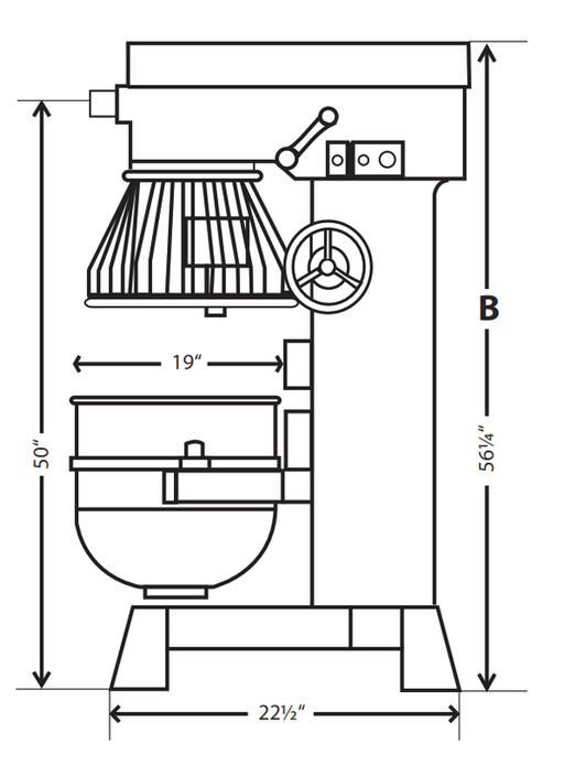 Precision V - 60.3 60 - Quart Planetary Mixer, 3 Speed, Heavy Duty 2 HP Motor, 3 Phase - TheChefStore.Com