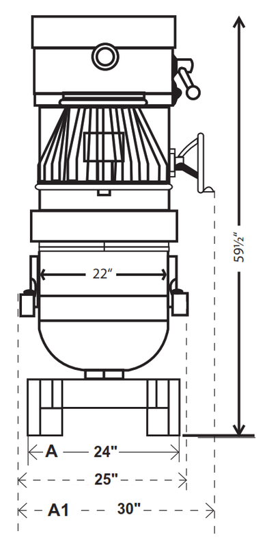 Precision V - 80.1 80 Quart Planetary Mixer, 3 Speed, Heavy Duty 4 HP Motor, Single Phase - TheChefStore.Com