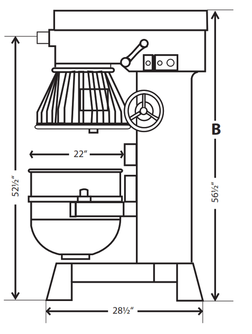 Precision V - 80.1 80 Quart Planetary Mixer, 3 Speed, Heavy Duty 4 HP Motor, Single Phase - TheChefStore.Com