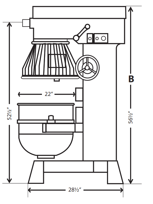 Precision V - 80.3 80 Quart Planetary Mixer, 3 Speed, Heavy Duty 4 HP Motor, 3 Phase - TheChefStore.Com