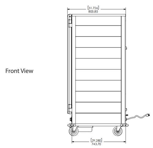 Prepline MPI1836 Full Size Insulated Heater Proofer Cabinet with Clear Door, 120V - TheChefStore.Com