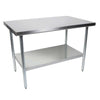 Prepline PWTG - 3060 30"X60"X34"H Stainless Steel Worktable, 18 Gauge 430 SS with Undershelf - TheChefStore.Com