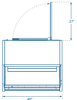 Pro - kold DDC - 40 40″ Curved Glass Deli Display Case, Black Exterior, Stainless Steel Worktop - TheChefStore.Com