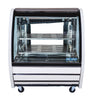 Pro - kold DDC - 40 40″ Curved Glass Deli Display Case, Stainless Steel Exterior, Stainless Steel Worktop - TheChefStore.Com