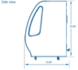 Pro - kold DDC - 80 74″ Curved Glass Deli Display Case, Black Exterior, Stainless Steel Worktop - TheChefStore.Com