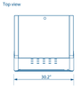 Pro - kold DURF - 16 - W 30" One Door Merchandiser Freezer, White Exterior, Stainless steel Interior Floor - TheChefStore.Com