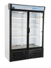 Pro - kold DURF - 32 - W 54" Two Door Merchandiser Freezer, White Exterior, Stainless steel Interior Floor - TheChefStore.Com