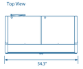 Pro - kold DURF - 32 - W 54" Two Door Merchandiser Freezer, White Exterior, Stainless steel Interior Floor - TheChefStore.Com