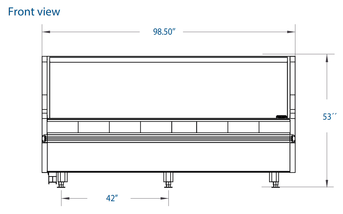 Pro - kold MCRU - 100 - WL 98.5" Front Lift Curved Glass Refrigerated Meat Case, Remote - TheChefStore.Com