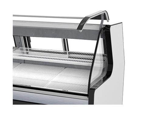 Pro - kold MCRU - 100 - WL 98.5" Front Lift Curved Glass Refrigerated Meat Case, Remote - TheChefStore.Com