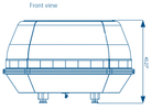 Pro - kold MCRU - 52 - WC 90 Degree Corner Connection Unit for Curved Glass Refrigerated Meat Case - TheChefStore.Com