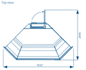 Pro - kold MCRU - 52 - WC 90 Degree Corner Connection Unit for Curved Glass Refrigerated Meat Case - TheChefStore.Com