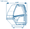 Pro - kold MCRU - 52 - WC 90 Degree Corner Connection Unit for Curved Glass Refrigerated Meat Case - TheChefStore.Com