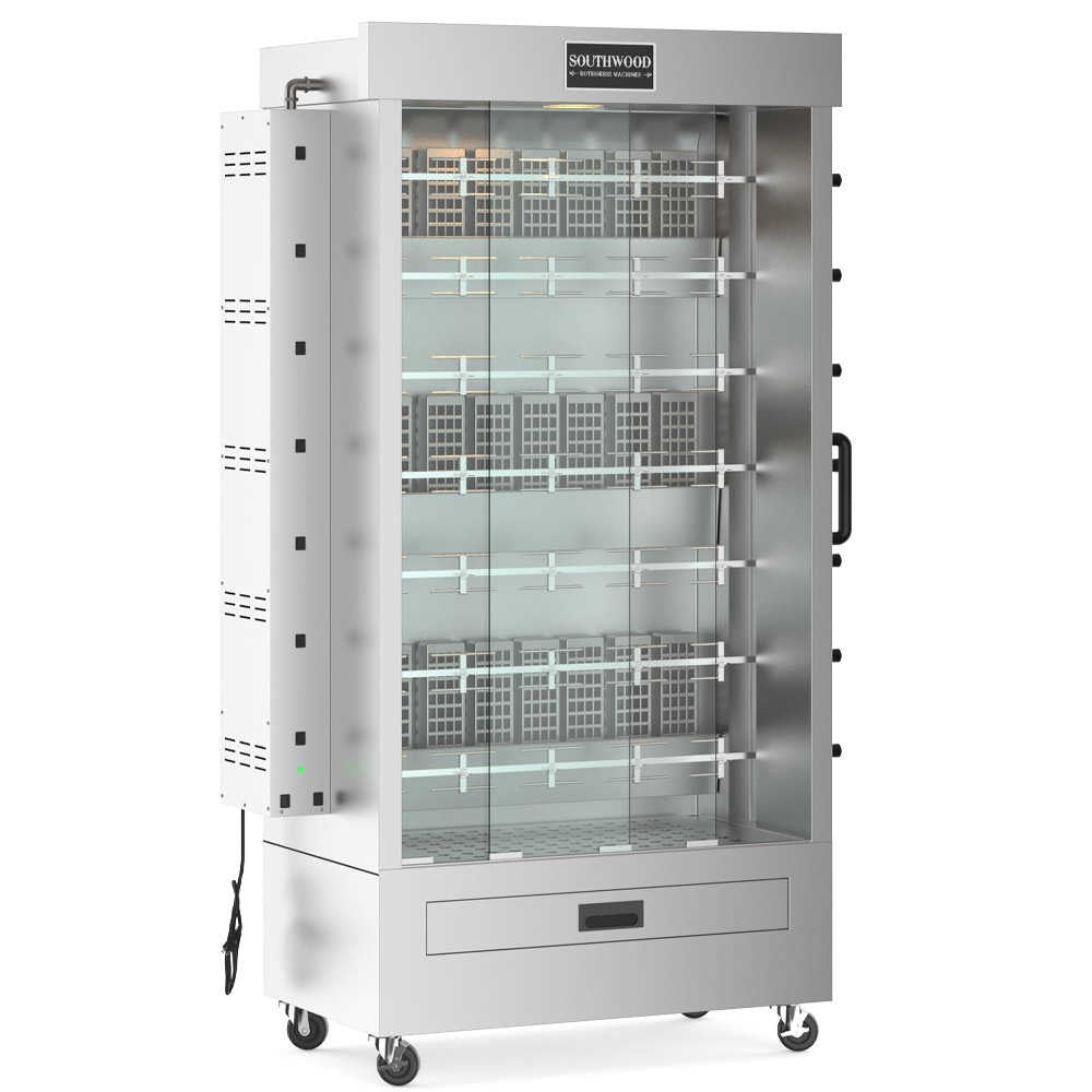 Southwood RG7 Heavy Duty Gas Rotisserie Machine, 7 Spit, 35 Chicken, NG and LP, ETL Certified - TheChefStore.Com