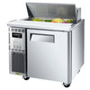 Turbo Air JST - 36 - N 1 Solid Door Refrigerated Sandwich Prep Table, Side Mount, 5.7 Cu. Ft. - TheChefStore.Com