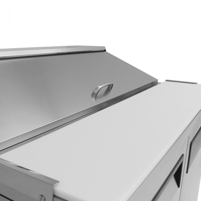 Turbo Air MST - 48 - N 2 Solid Door Refrigerated Sandwich Prep Table, 12 Cu. Ft. - TheChefStore.Com