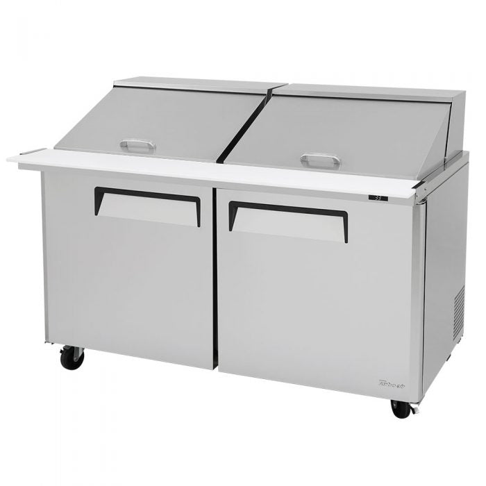 Turbo Air MST - 60 - 24 - N 2 Solid Door Mega Top Refrigerated Sandwich Prep Table, 19 Cu. Ft. - TheChefStore.Com