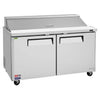 Turbo Air MST - 60 - N 2 Solid Door Refrigerated Sandwich Prep Table, 16 Cu. Ft. - TheChefStore.Com