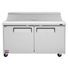 Turbo Air MST - 60 - N 2 Solid Door Refrigerated Sandwich Prep Table, 16 Cu. Ft. - TheChefStore.Com