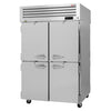 Turbo Air PRO - 50 - 4R - PT - N 8 Solid Half - Door Pass - Thru, Top Mount Refrigerator, 50.2 Cu. Ft. - TheChefStore.Com