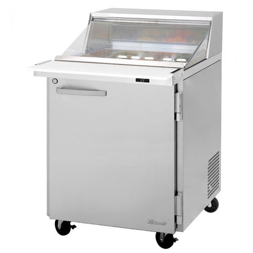 Turbo Air PST - 28 - 12 - N - CL 1 Solid Door Mega Top Refrigerated Sandwich Prep Table, Clear Lid, 8 Cu. Ft. - TheChefStore.Com