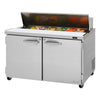 Turbo Air PST - 48 - N 2 Solid Door Refrigerated Sandwich Prep Table, 12 Cu. Ft. - TheChefStore.Com