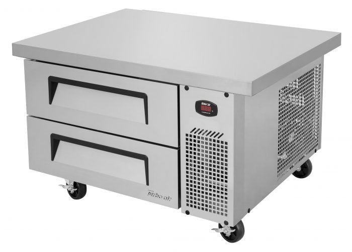 Turbo Air TCBE - 36SDR - E - N6 2 Drawer 36" Stainless Steel Chef Base Refrigerator, 6" Extended Top - TheChefStore.Com