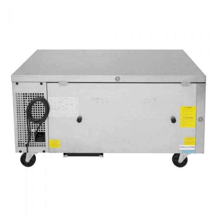 Turbo Air TCBE - 48SDR - N 2 Drawer 48" Stainless Steel Chef Base Refrigerator, Optional 6" Extended Top, 7.52 Cu. Ft. - TheChefStore.Com