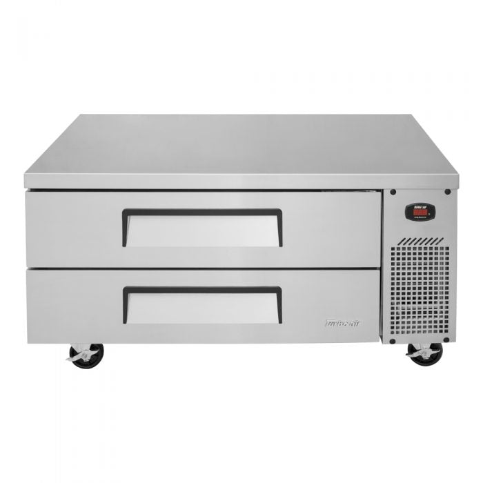 Turbo Air TCBE - 48SDR - N 2 Drawer 48" Stainless Steel Chef Base Refrigerator, Optional 6" Extended Top, 7.52 Cu. Ft. - TheChefStore.Com