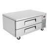 Turbo Air TCBE - 48SDR - N 2 Drawer 48" Stainless Steel Chef Base Refrigerator, Optional 6" Extended Top, 7.52 Cu. Ft. - TheChefStore.Com