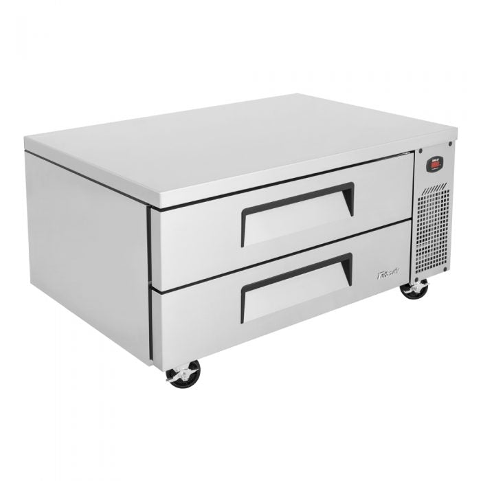 Turbo Air TCBE - 48SDR - N 2 Drawer 48" Stainless Steel Chef Base Refrigerator, Optional 6" Extended Top, 7.52 Cu. Ft. - TheChefStore.Com