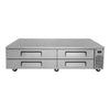 Turbo Air TCBE - 82SDR - N 4 Drawer 82" Stainless Steel Chef Base Refrigerator, Optional 6" Extended Top, 16.0 Cu. Ft. - TheChefStore.Com