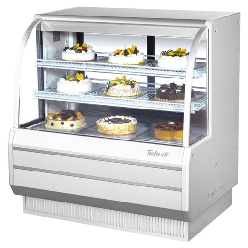 Turbo Air TCGB - 48 - W(B) - N 48" Refrigerated Bakery Display Case, White or Black, 15.6 Cu. Ft.