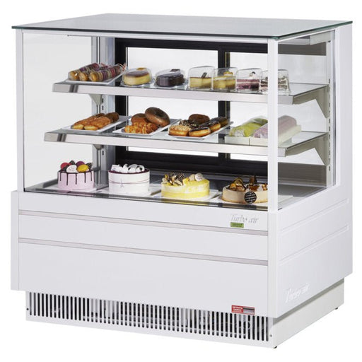 Turbo Air TCGB - 48UF - W(B) - N 48" Refrigerated Bakery Display Case, European Straight Front Glass, White or Black, 15.6 Cu. Ft. - TheChefStore.Com