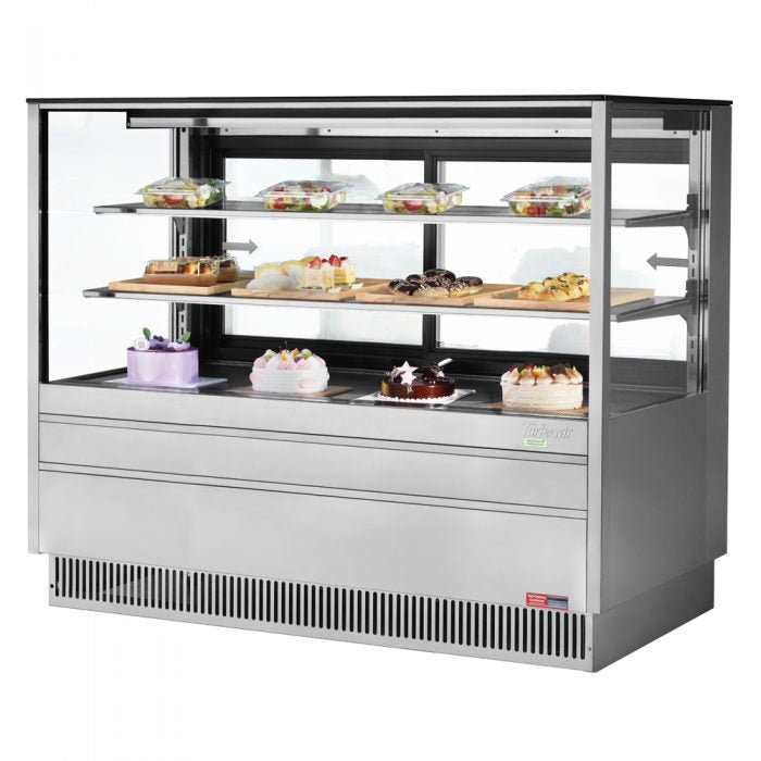 Turbo Air TCGB - 60UF - S - N 60" Refrigerated Bakery Display Case, European Straight Front Glass, Stainless steel, 19.4 Cu. Ft. - TheChefStore.Com