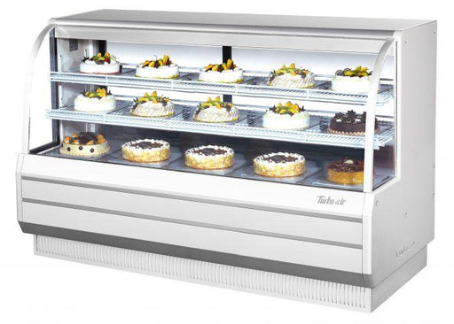 Turbo Air TCGB - 72 - W(B) - N 72" Refrigerated Bakery Display Case, White or Black, 23.2 Cu. Ft. - TheChefStore.Com