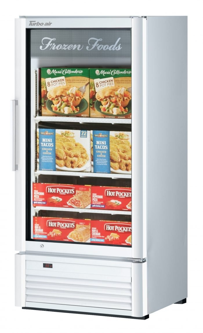 Turbo Air TGF - 10SD - N 1 Door Swing Glass Merchandiser Freezer, 7.92 Cu. Ft. - TheChefStore.Com