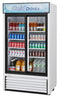 Turbo Air TGM - 35R - N 2 Door Sliding Glass Merchandiser Refrigerator, White with Black Framed Door, 29.2 Cu. Ft. - TheChefStore.Com