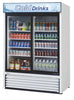 Turbo Air TGM - 48R - N 2 Door Sliding Glass Merchandiser Refrigerator, White w/ Black Framed Door, 44 Cu. Ft. - TheChefStore.Com