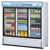 Turbo Air TGM - 69R - N 3 Door Sliding Glass Merchandiser Refrigerator, White w/ Black Framed Door - TheChefStore.Com