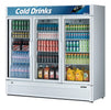 Turbo Air TGM - 72SD - N 3 Door Swing Style Glass Merchandiser Refrigerator, 67.9 Cu. Ft. - TheChefStore.Com