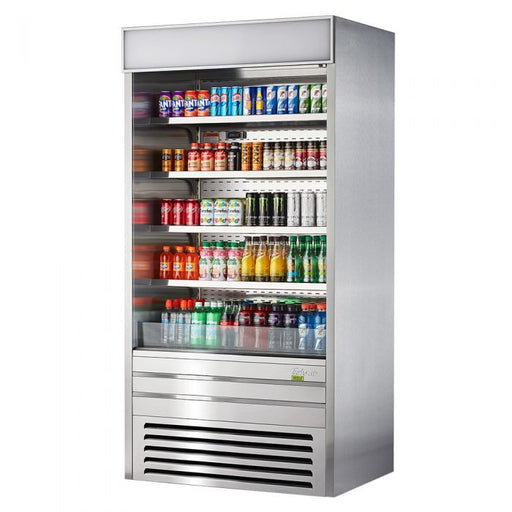 Turbo Air TOM - 36ES - N 36" Vertical Air CurtainOpen Display Merchandiser , Stainless steel, 17.7 Cu. Ft. - TheChefStore.Com