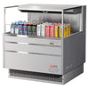 Turbo Air TOM - 36L - UF - S - 1S - N 34 - 3/4" Low Profile Open Display Merchandiser, European Straight Style, Stainless Steel, 4.6 Cu. Ft. - TheChefStore.Com