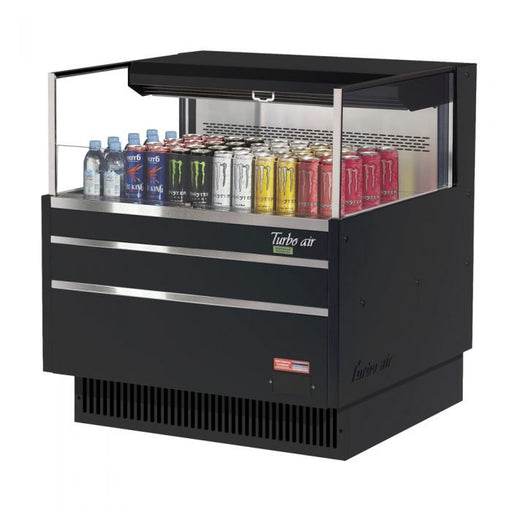 Turbo Air TOM - 36L - UF - W(B) - 1S - N 34 - 3/4" Low Profile Open Display Merchandiser, European Straight Style, , 4.6 Cu. Ft. - TheChefStore.Com