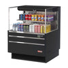 Turbo Air TOM - 36L - UF - W(B) - 2S - N 34 - 3/4" Low Profile Open Display Merchandiser, 1 shelf, European Straight Style, , 7.5 Cu. Ft. - TheChefStore.Com