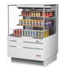 Turbo Air TOM - 36L - UF - W(B) - 3S - N 34 - 3/4" Low Profile Open Display Merchandiser, 2 shelves, European Straight Style, , 11.1 Cu. Ft. - TheChefStore.Com