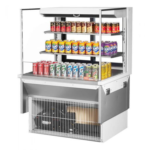 Turbo Air TOM - 36L - UFD - W(B) - 3SI - N 34 - 3/4" Low Profile Open Display Merchandiser, 2 shelves, European Straight Style, 11.1 Cu. Ft. - TheChefStore.Com